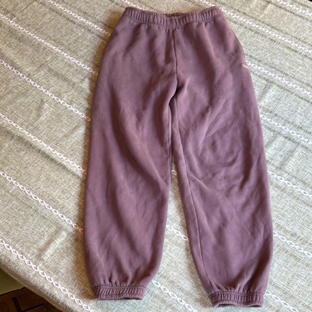 TNA Cozy Fleece Mega fit Purple/plum Sweatpant.  XS